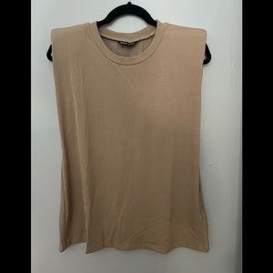 Shein Women’s Sleveeless Padded Shoulder Shirt
